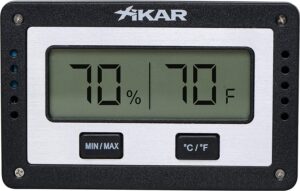 Xikar PuroTemp Rectangular Digital Hygrometer by Xikar